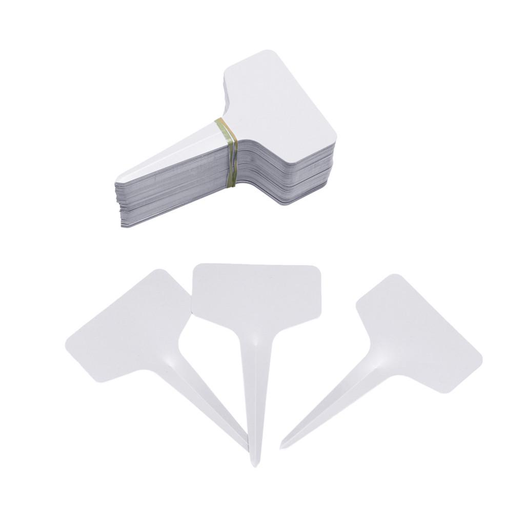 100PC Plastic Plant T-type Tags Markers Nursery Tray Garden Labels
