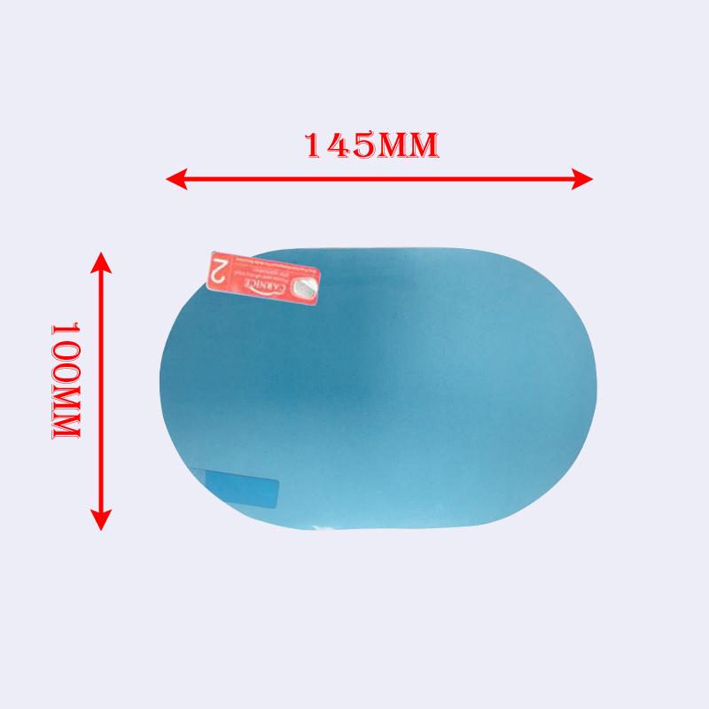 2Pcs Blue Oval Car Anti Fog Rainproof Car Rearview Mirror Protective Film 10x14.5cm Protector Film Auto Accessories Universal