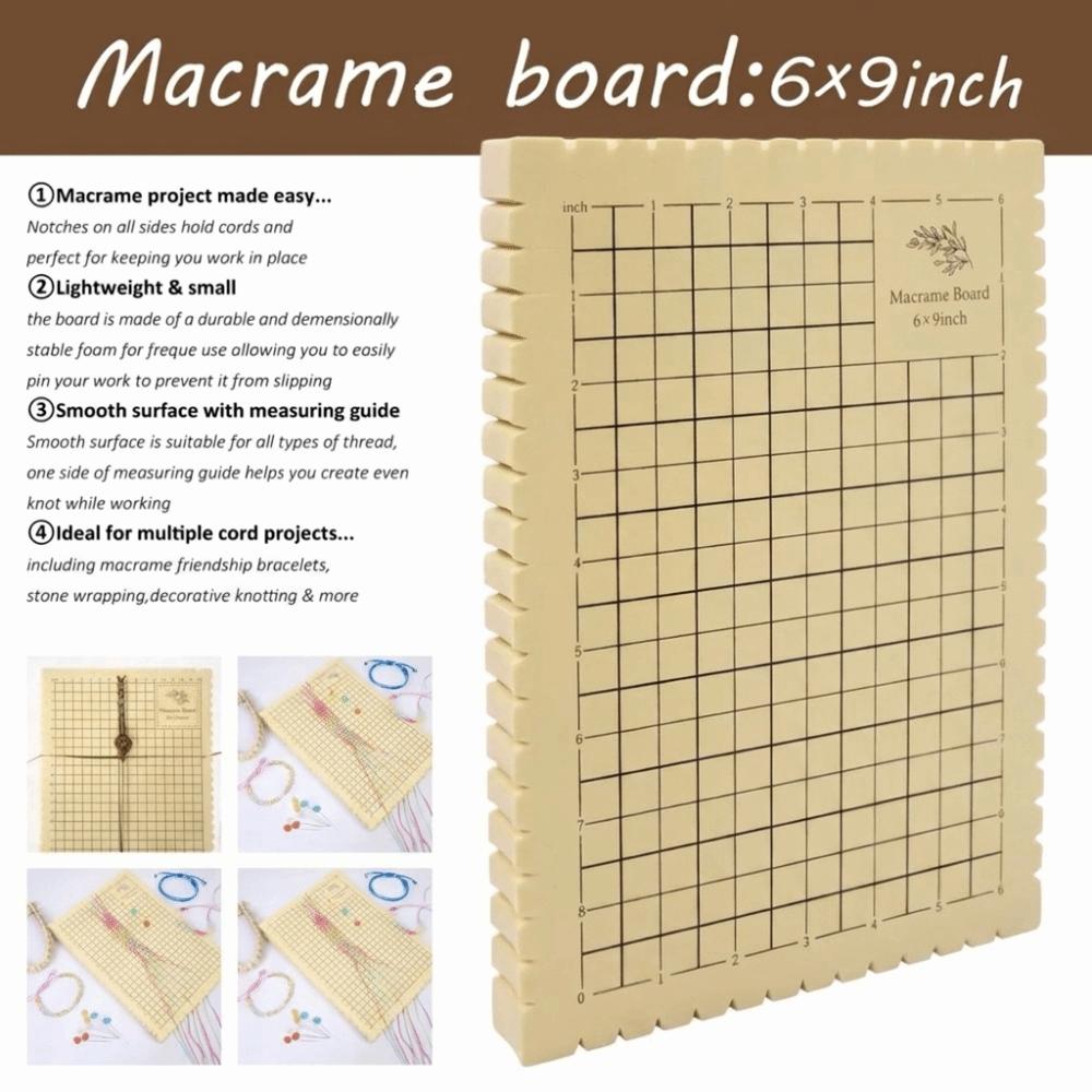 6x9 Zoll Gitterbrett 16x24cm Knotenbrett DIY Bastel Makramee Brett und Stifte Set Armbandherstellung