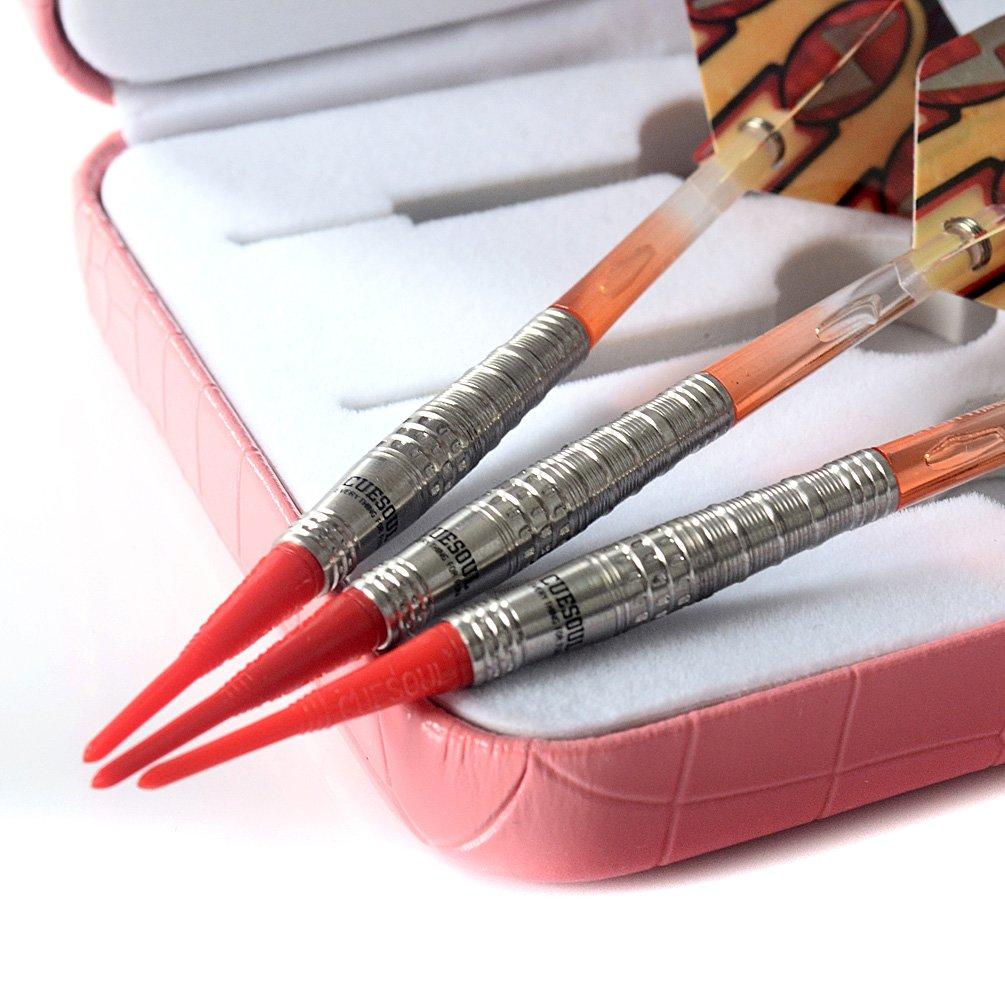 Cuesoul Tungsten Soft Tip Darts Set, 20g, 95% Tungsten, with Case