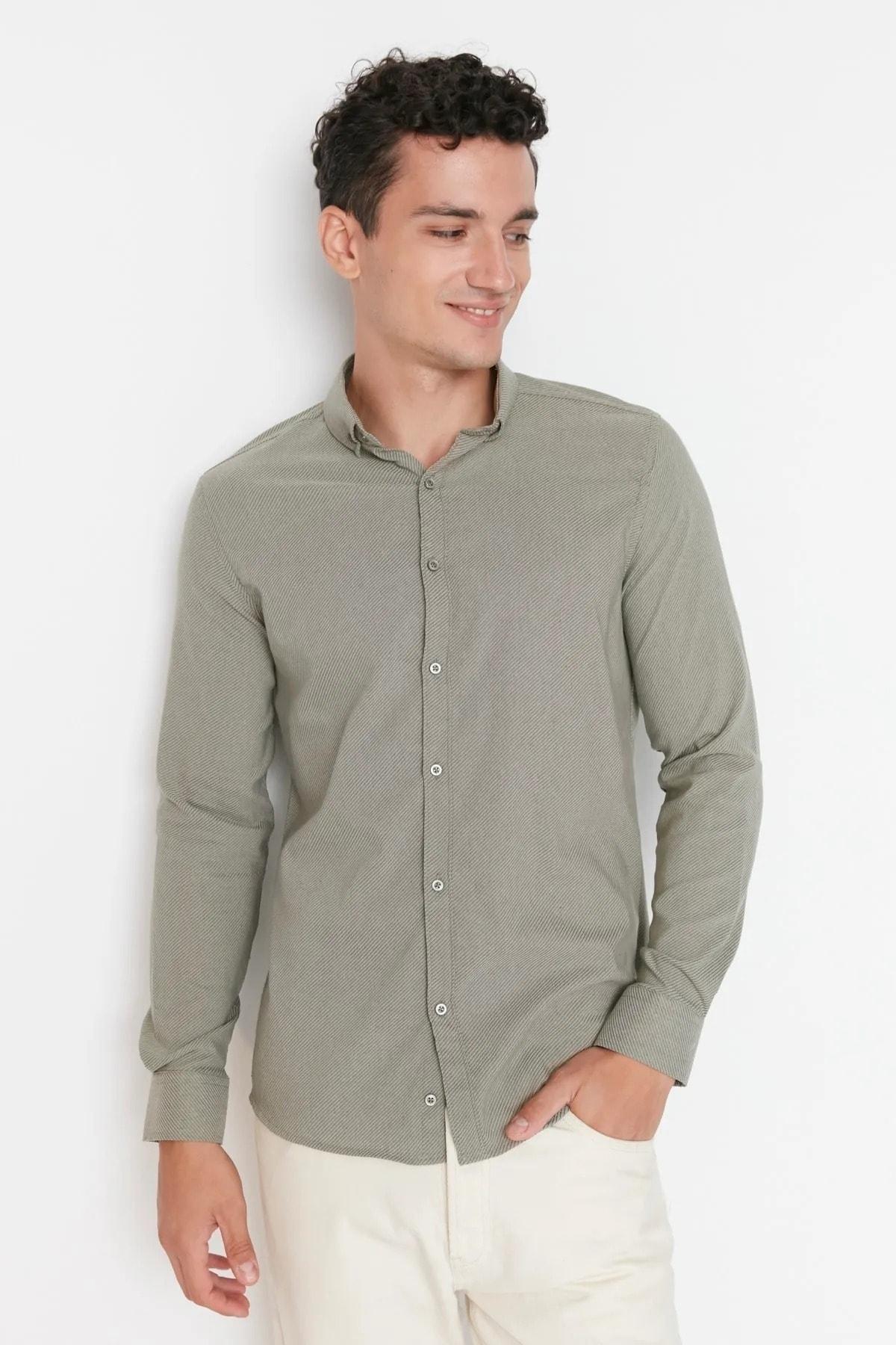 

Рубашка - Хаки - Приталенная