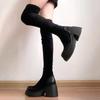 Fashion Over The Knee Boots Women Thigh High Boot Thick Bottom 2025 Winter Ladies Above Knee Boot Platform Heel Female Shoes Chunky Punk