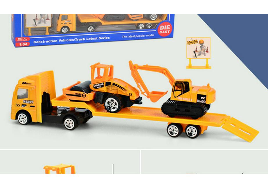 Children's Mini Alloy Inertial Car Set with Sliding Trailer Models