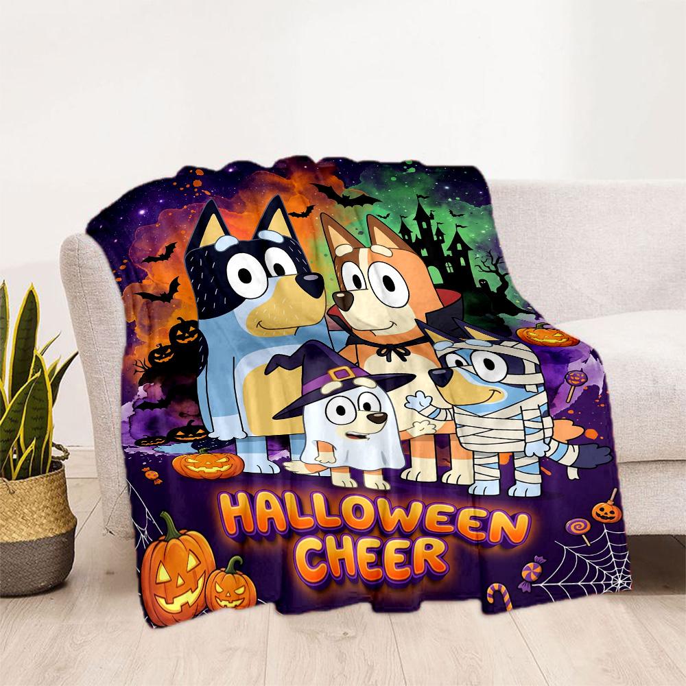 Halloween Costume Parade Personalized Name Blanket Multi-purpose Personalized Blanket Soft & Cozy Perfect for Seaside Office Bed Living Room