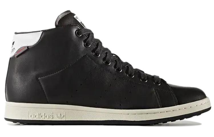 adidas Originals StanSmith Abriebfest Rutschfest Mittelhohe Skateboard-Schuhe Unisex Helles Schwarz S80497