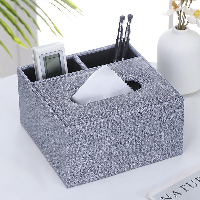 Molona Leather Desktop Tissue Box & Organizer