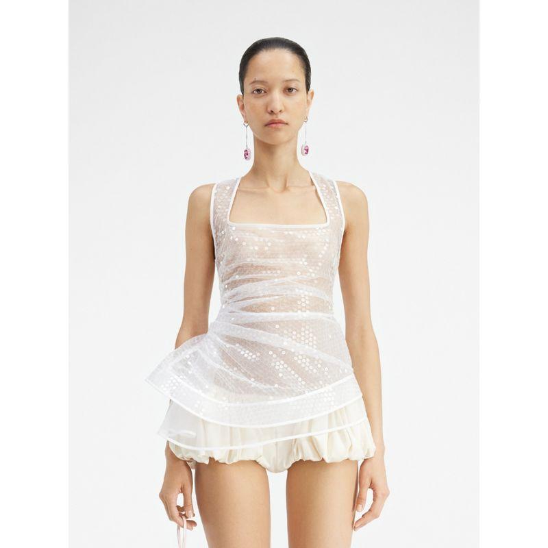 

Satqueen Вдохновляющий Сексуальный Прозрачный Подвесной Блестки White S