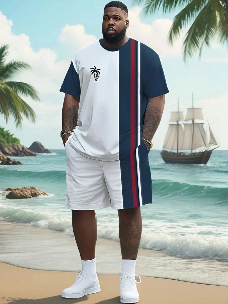 2026 Sommer Herren Sportbekleidung Kurzarm T-Shirt Anzug Zweiteiler Outdoor Reisekleidung Übergroße Herren Shorts Trainingskleidung
