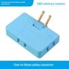 180 Degree Rotatable Power Socket Adapter 3 In 1 Wall Plug Converter Extension Socket For Home Cabinet Power Expansion