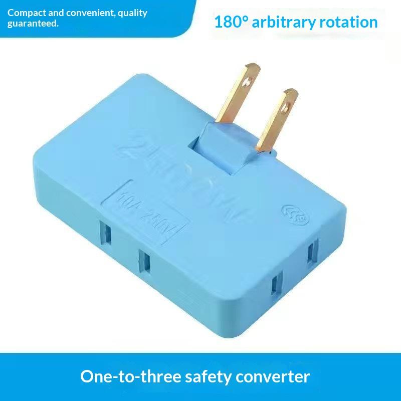 180 Degree Rotatable Power Socket Adapter 3 In 1 Wall Plug Converter Extension Socket For Home Cabinet Power Expansion
