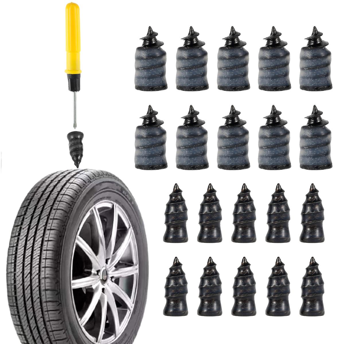 

20PCS/Set Vacuum Tyre Repair Nail Tire Repair Rubber Nail Puncture Repair Nail Self-tire Repair Tire Film Nail for Car Trucks чорний