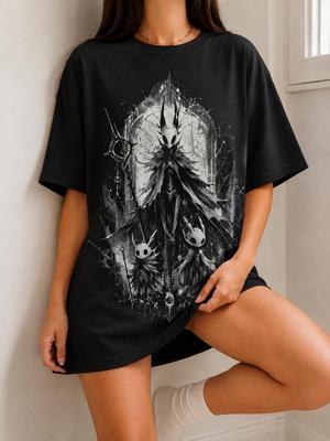 Hollow Knight Gamer Shirt , Silksong Desing Graphic Tee , Gamer Playing Tshirt , Gamer Gift , Hallow Knight Player Gift Wear