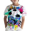67 Digital Football Print Children's T-Shirt Boys Fashion Casual Comfortable O Neck Short-Sleeved T-Shirt Sporty Top