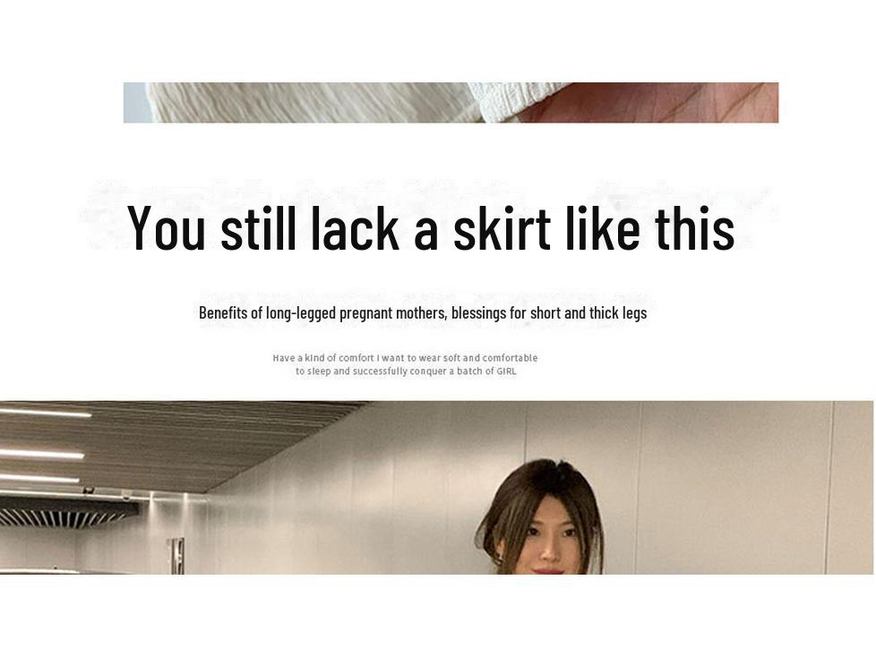 Plissierter Umstandsrock - Leicht, locker geschnitten, mittellang mit Seitenschlitz