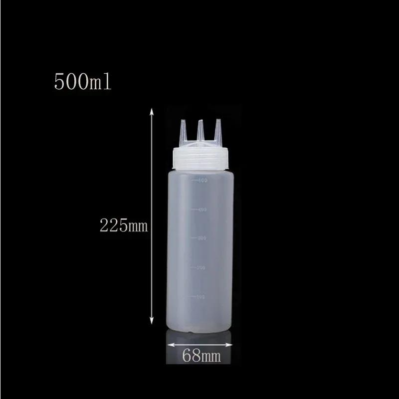 5Pcs 120-1000ml Plastic Sauce Squeeze Bottle Multipurpose Squirt Bottles Condiment Container For BBQ Oil Salad Dressing Kitchen