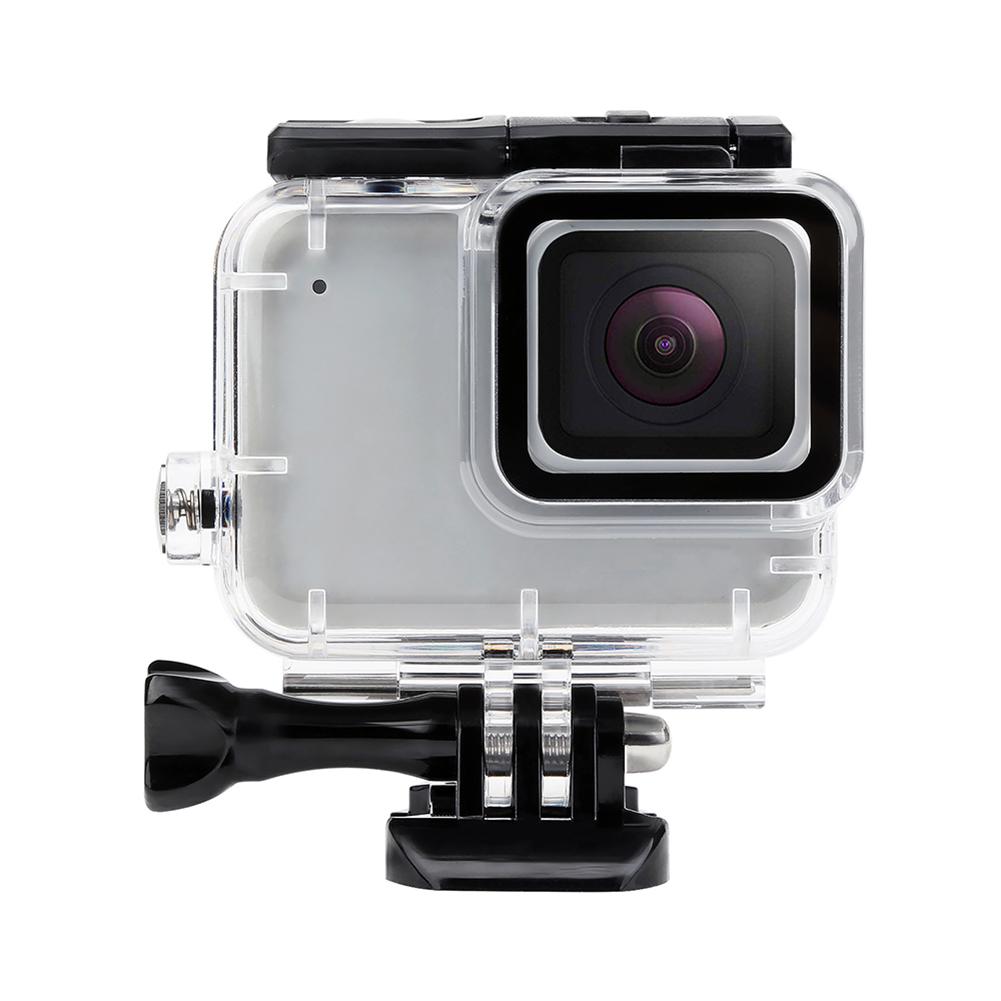 Boîtier étanche avec accessoires de support Boîtier de plongée sous-marine Coque Argent et Blanc pour Gopro Hero 7 Accessoires pour Caméra de Sport