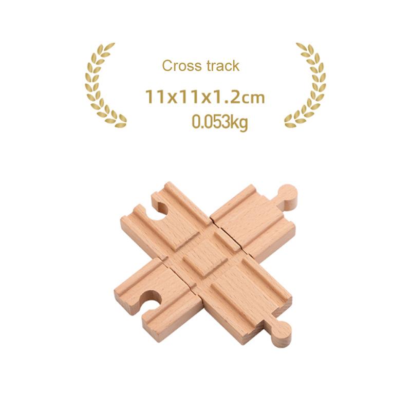 Children's Wooden Track Accessories Combination Universal Track Beech Wood Railway Train Track Toys Fit Biro All Brands Track