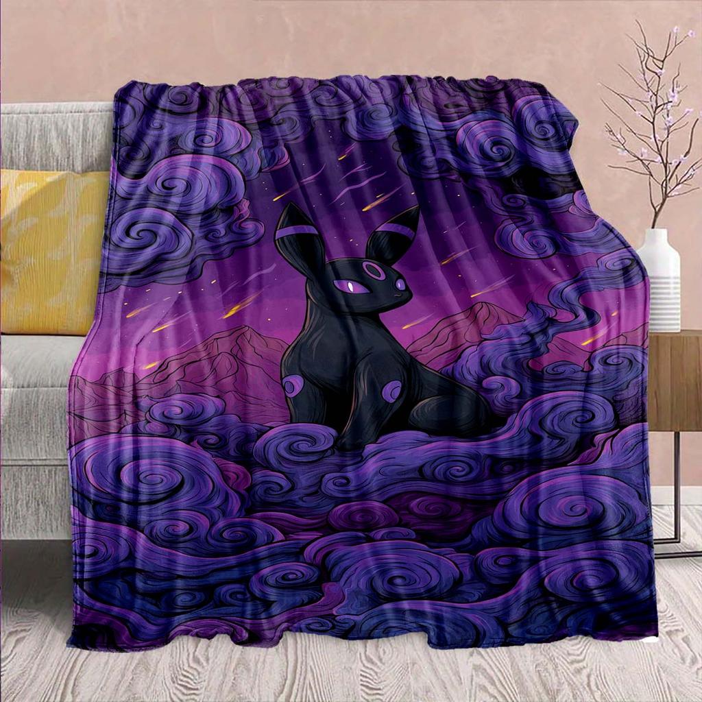 Pokémon Anime Flannel Blanket - Soft Warm Perfect for Sofa, Bedding Camping Travel Office Home Decor -QJY