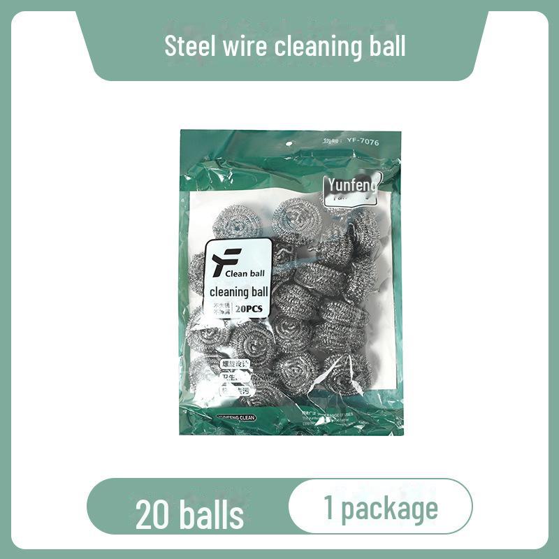 

Набор щеток из нержавеющей стали: Шарик для чистки кухонных кастрюль, 20 шт., с ручкой