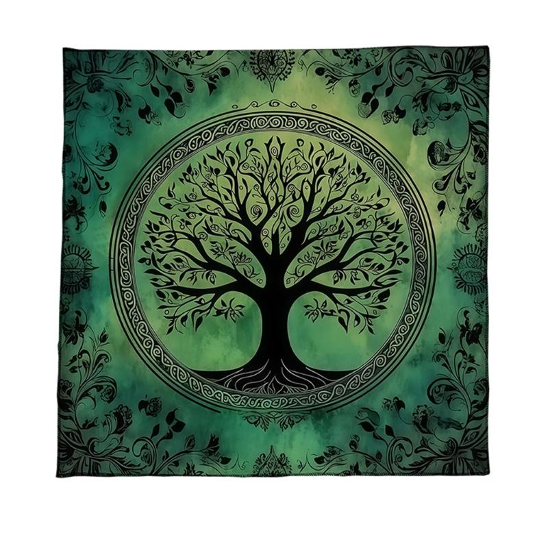 Tarots Tablecloth Big Tree Pattern Astrology Altars Cloth Divinations Card Table Cloth Tapestry Witchcrafts Supply