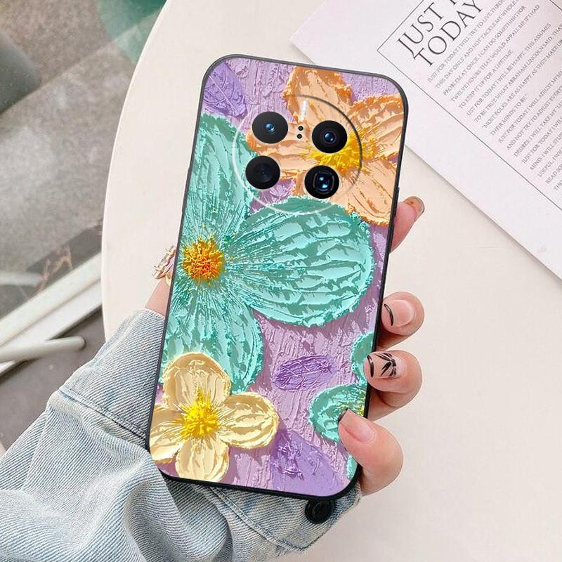 For Huawei Mate50pro 4G Case Colorful Painted Soft Silicone Back Cover For Huawei Mate 50 Mate50 Pro 50pro Shockproof Bumper