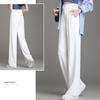 Spring And Summer Women Loose Wide Leg Pants Full Length Elastic Waist Pleated Trousers Plus Size 4xl