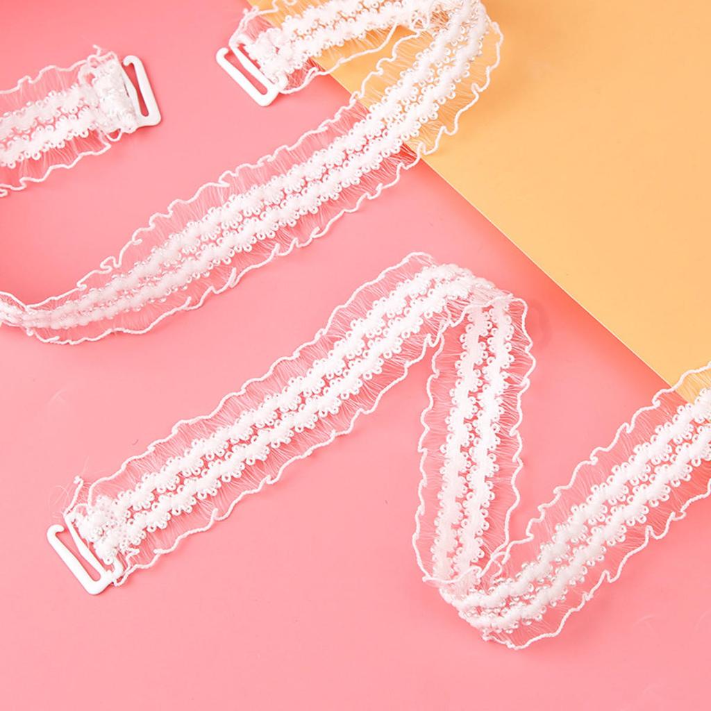 Adjustable Lace Underwear Shoulder Straps Women Elastic Stretch Bra Non-slip Mesh Hollowed Flower Lingerie Strap Accessories
