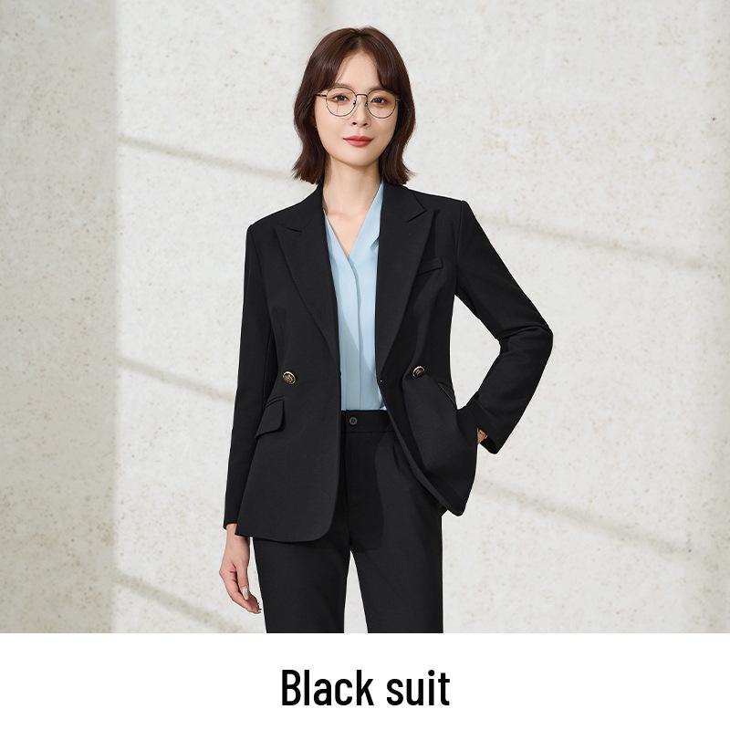 2025 Women's Autumn/Winter Flared Pants Suit Set - Formal/Casual Workwear