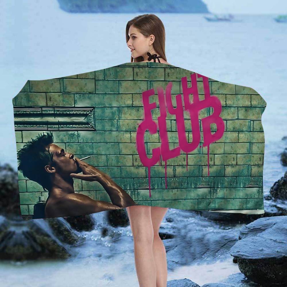 Film culte F-Fight C-Club Grandes Serviettes de Plage en Microfibre Serviette à Séchage Rapide Serviettes de Plage Sable Serviette de Piscine pour Voyage Piscine Natation Yoga