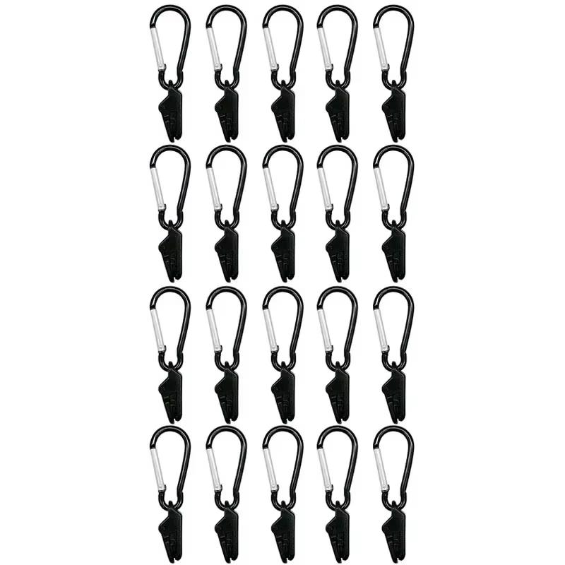 20-teiliges winddichtes Klemmset, Überlebenstülle, Zeltclips, Schnalle, Markisenplane, festes Outdoor-Campingzeltzubehör, Kunststoffhaken
