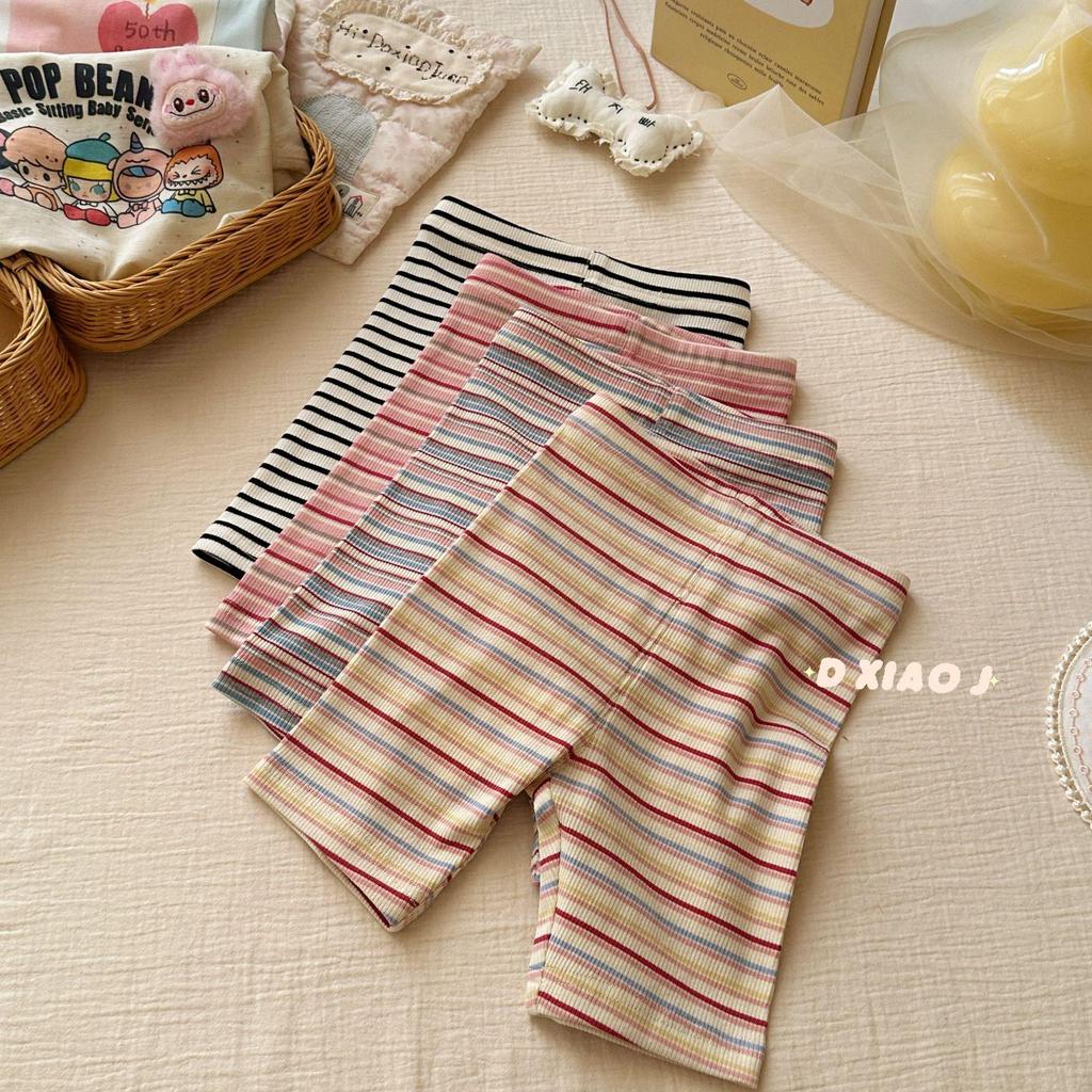 Children's Striped Leggings & Cycling Pants: Available In Large & Small Rolls for Girls & Babies, Korean Style.