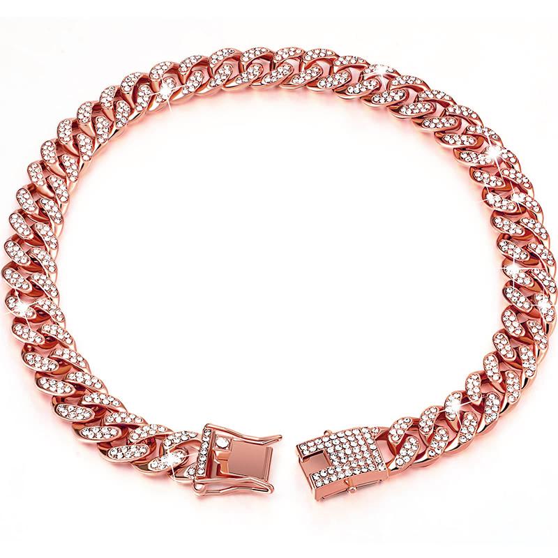 Dog Chain Collar Luxury Gold Pet Metal Chain Collar For Small Medium Large Dogs Cats Pet Jewelry Necklace Accessorie