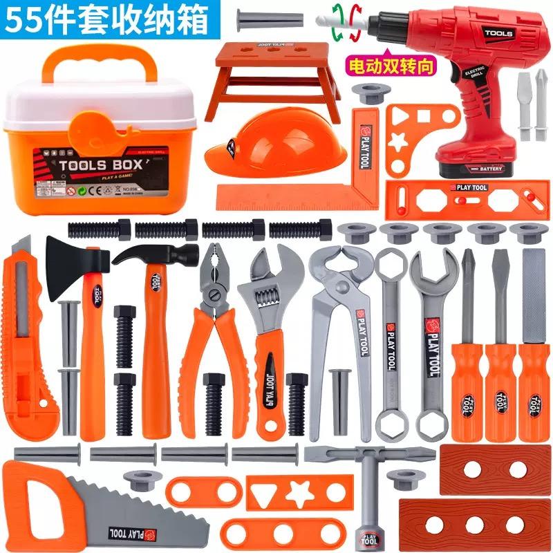 Bestseller Kinderen Reparatie Gereedschapskist Speelgoed Set, Simulatie Bouwgereedschap met Boor, Educatief Doe-alsof Speelgoed Cadeaus voor Jongens