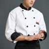 Double Breasted Chefs Coat Lightweight Chefs Jacket Color Stitching Chefs Uniform Hotel Restaurant Shirt Work Clothes