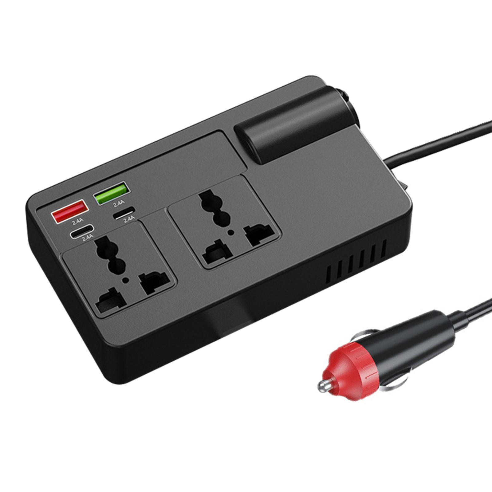 12V/24V To AC-220V Car Power Inverters DC To AC-Power Inverters Over-Heating Protection Auto Voltage Converter Charger