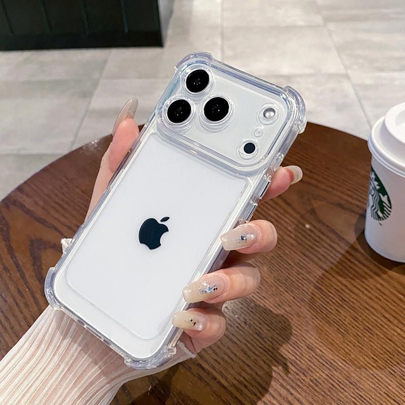 Luxury Shockproof Clear Phone Case For iPhone 17 16 15 14 13 12 11 Pro X XR XS Max Plus Air Soft Transparent Bumper Cases Cover