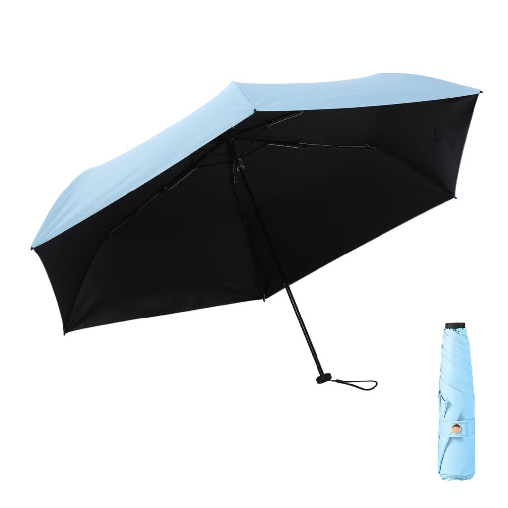 Parasol przeciwsłoneczny z filtrem UV i blokadą światła, składany, na słoneczne i deszczowe dni, składany parasol z filtrem UV i ochroną przeciwsłoneczną, kompaktowy, lekki, 145 g