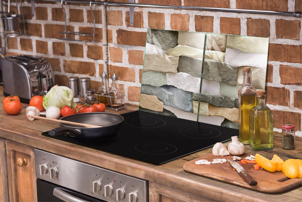 Glass protective plate for stove 2x45x52 Brick
