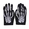 2025 Halloween White Skeleton Gloves for Adult Horror Costume Party Scary Ghost Cosplay Dress-up Supplies
