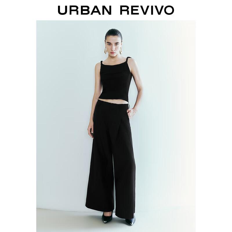 UR Women's Pleated Twisted Strap Sleeveless Knit Top