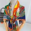 130CM Warm Imitation Silk Cashmere Scarf Women Luxury Printing Square Scarves Wraps Ladies Bandana Hijab Foulard and Shawl