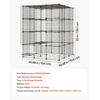 VEVOR Cat Cage 4-Tier 104.1x104.1x139.7 cm DIY Cat Playpen Indoor Enclosure, Detachable Metal Wire Kennel Crate with 4 Doors