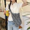 1 floral women's bag fashionable canvas bag large capacity crossbody armpit bag casual shoulder bag