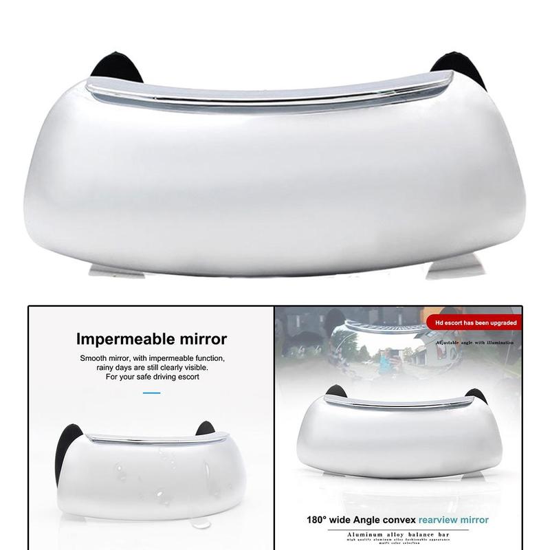 Motorcycle Rearview Mirror with 180 Degree Vision Convex Lens for ATV UTV Scooter Boat Car