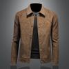And New Style Reversible Leather Jacket Mens European Station Business Casual Leather Coat Slim Fit Fashion Outerwear 6735