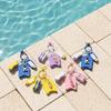 Cute Kawaii Surfboard Shaped Keychains With Cartoon Swimming Charms And Blank Name Tags Perfect For Beach Trips Backpack Decor