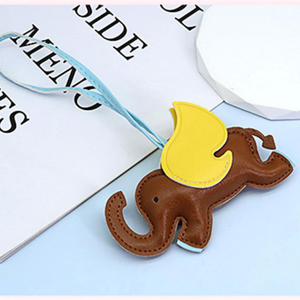 Niedlicher Schlüsselanhänger mit Elefanten-Taschenanhänger, schicke Schlüsselanhänger aus PU-Leder, Handy-Gurte, stilvoller Schlüsselanhänger für Modebegeisterte