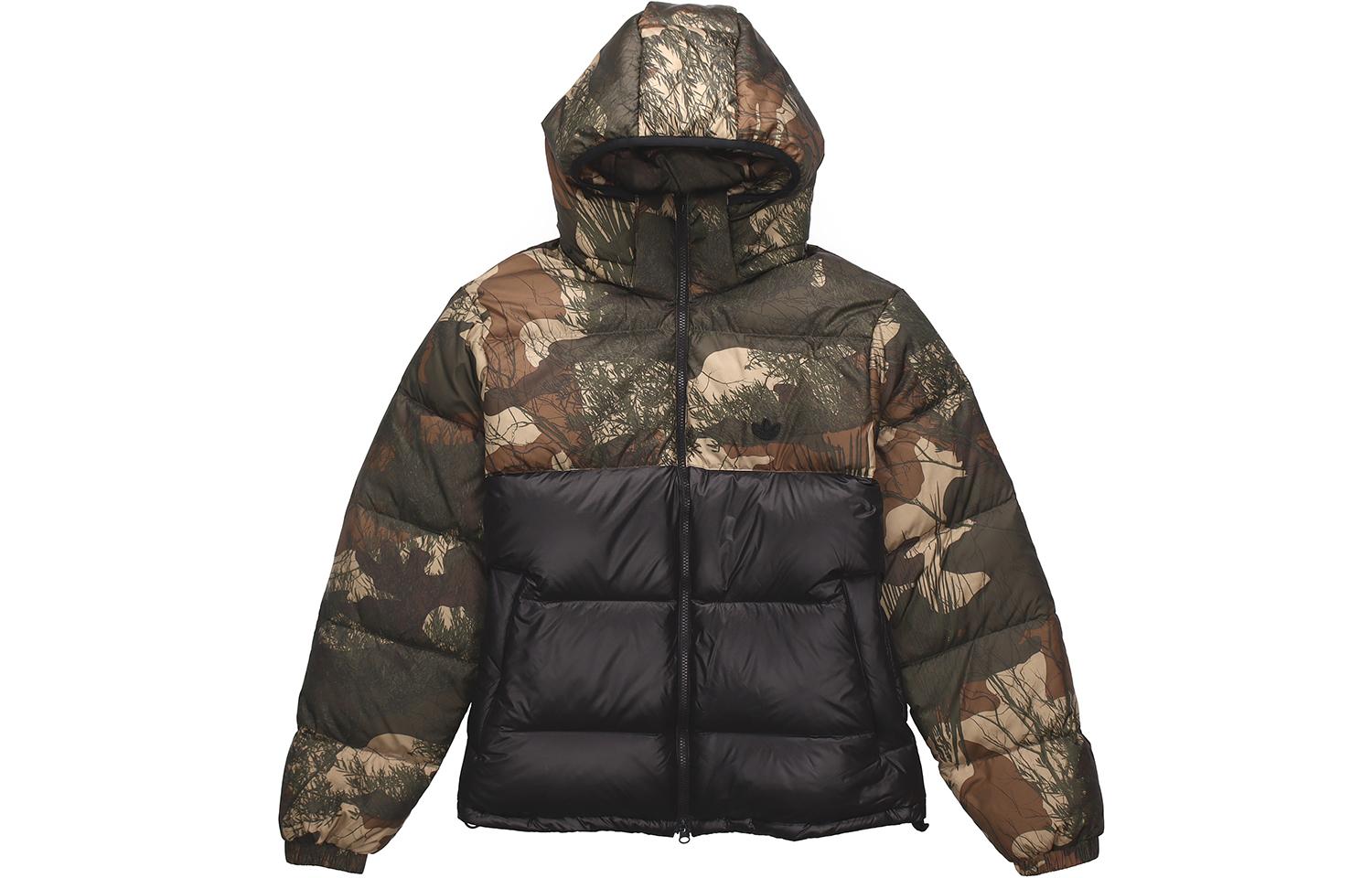 Adidas Originals Down Regent Down Jacket Winter Men s Camouflage Black GH1486 XS
