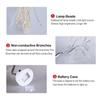 LED Night Light Mini Christmas Tree Copper Wire Garland Lamp For Kids Home Bedroom Decoration Decor Fairy Light USB powered