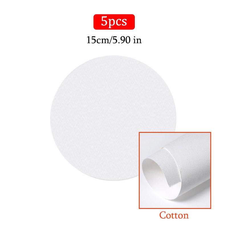 5pcs White Blank Square Artist Canvas Wooden Board Frame Cotton Artist Canvas Boards for Oil Painting Acrylic Watercolor